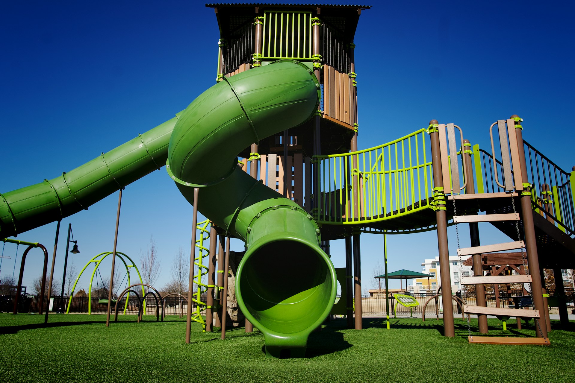 Playground tunnel slide